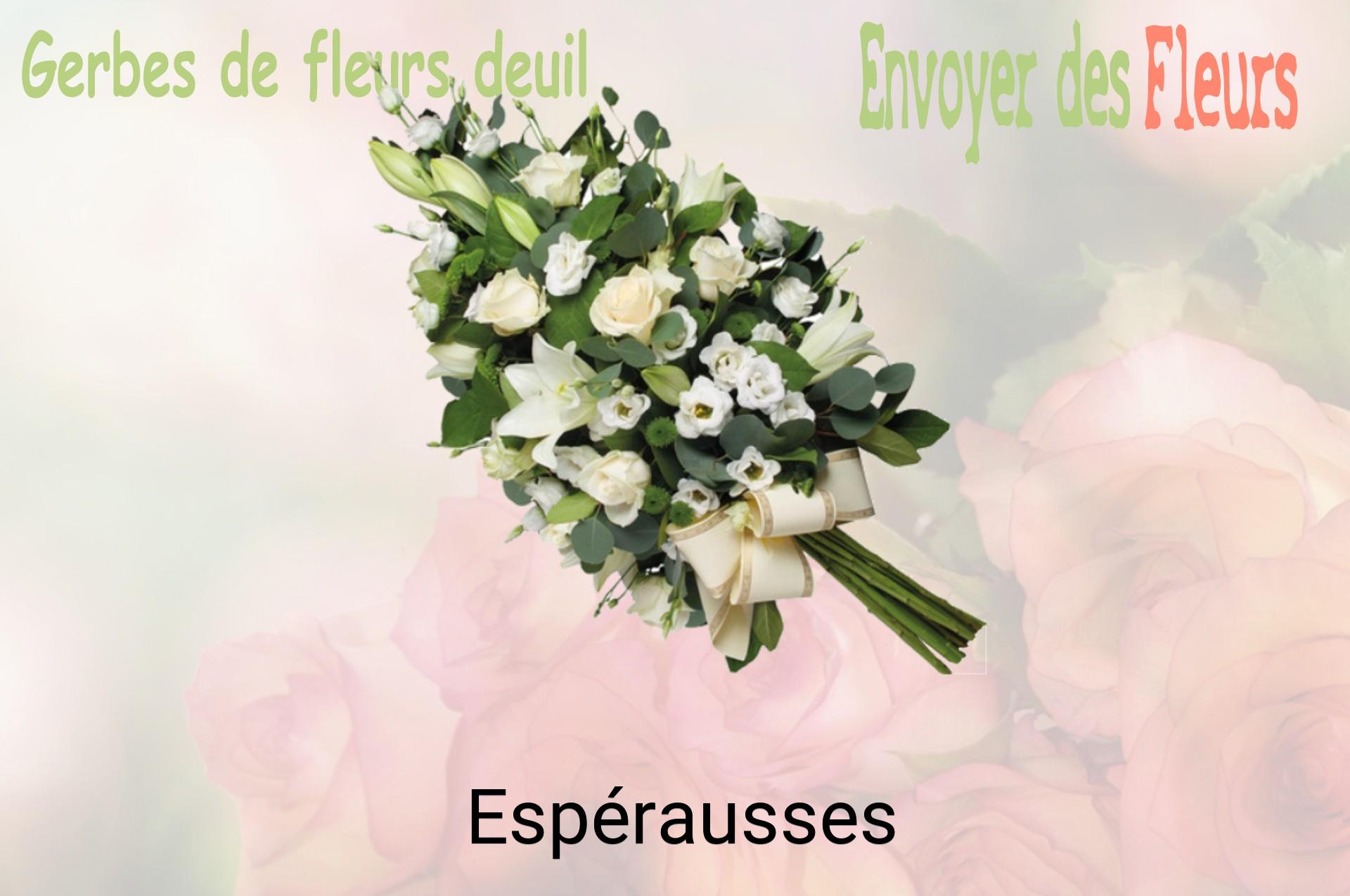 Gerbe de fleurs de deuil livrée à Espérausses